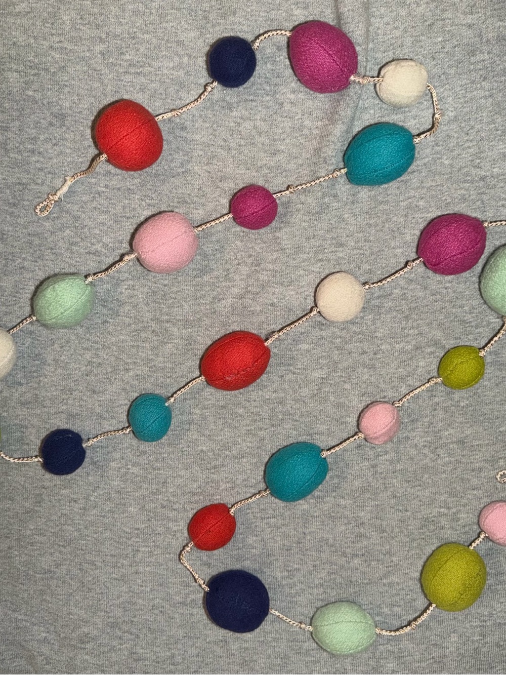 Colorful Felt Ball Garland Necklace - Multicolor